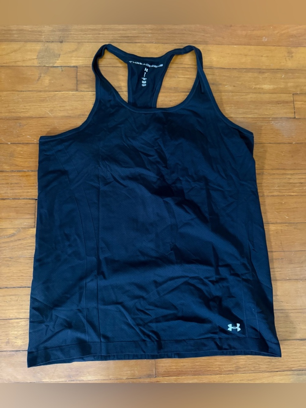 Under Armour Black Racerback HeatGear Tank with Logo